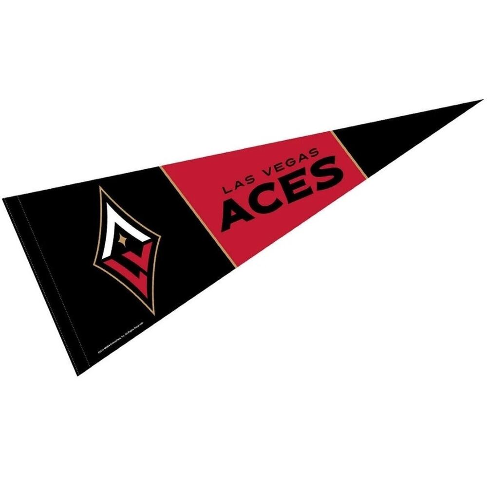 NEW! Las Vegas Aces WNBA WinCraft 12'' x 30'' Premium Quality Pennant Red Black